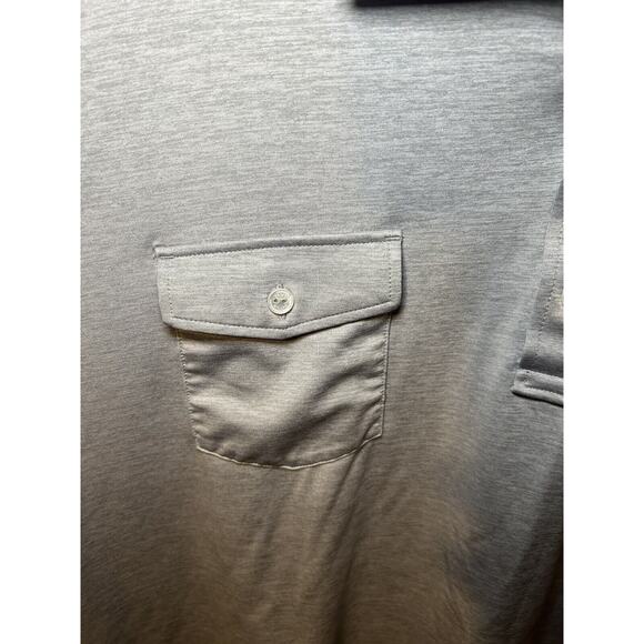 Peter Millar Men's XXL Crown Crafted Gray Short Sleeve Polo With Pocket - Picture 3 of 7
